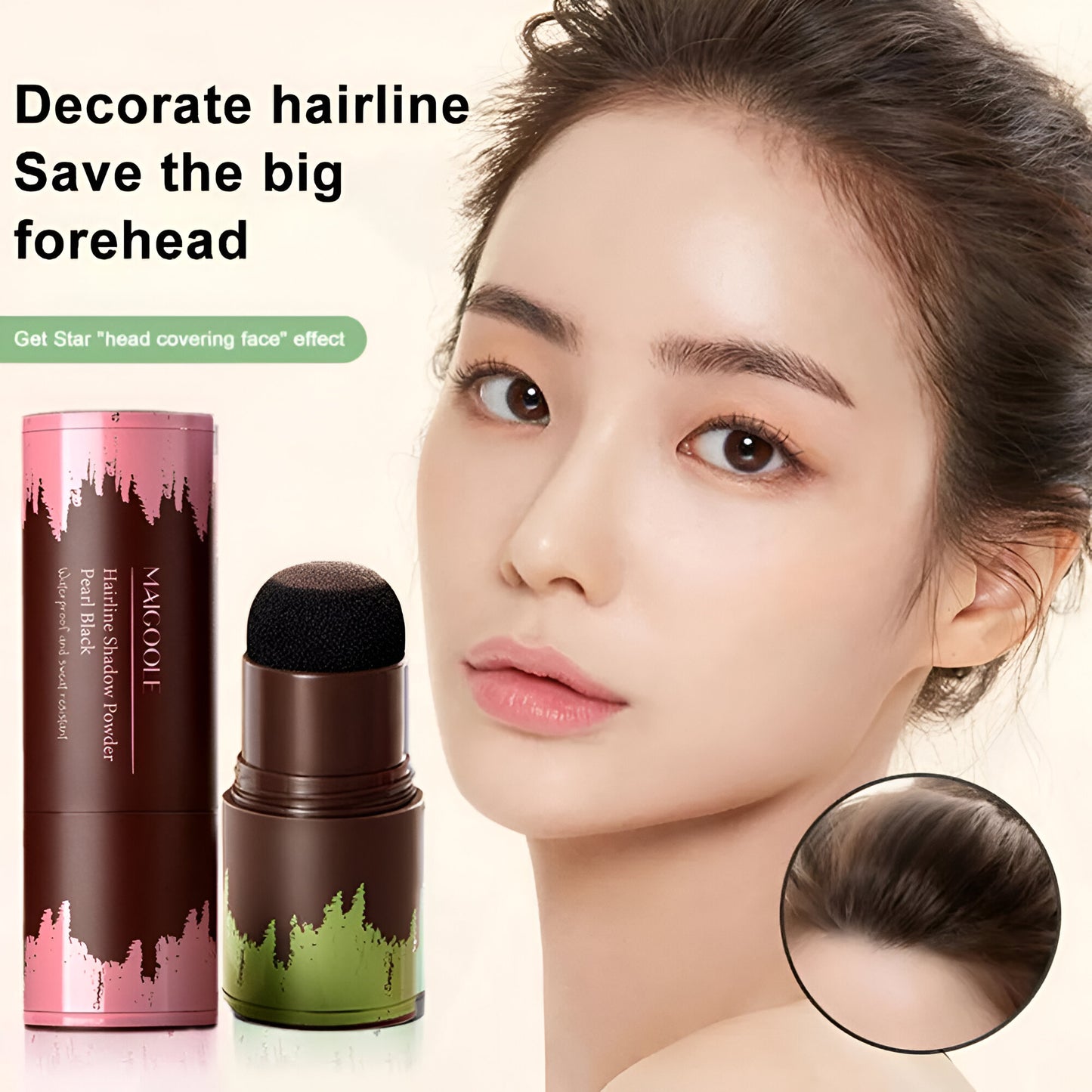 3-in-1 Hairline Contouring Powder Stick – Waterproof, Long-Lasting